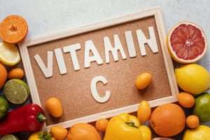 vitamin c fruits and board